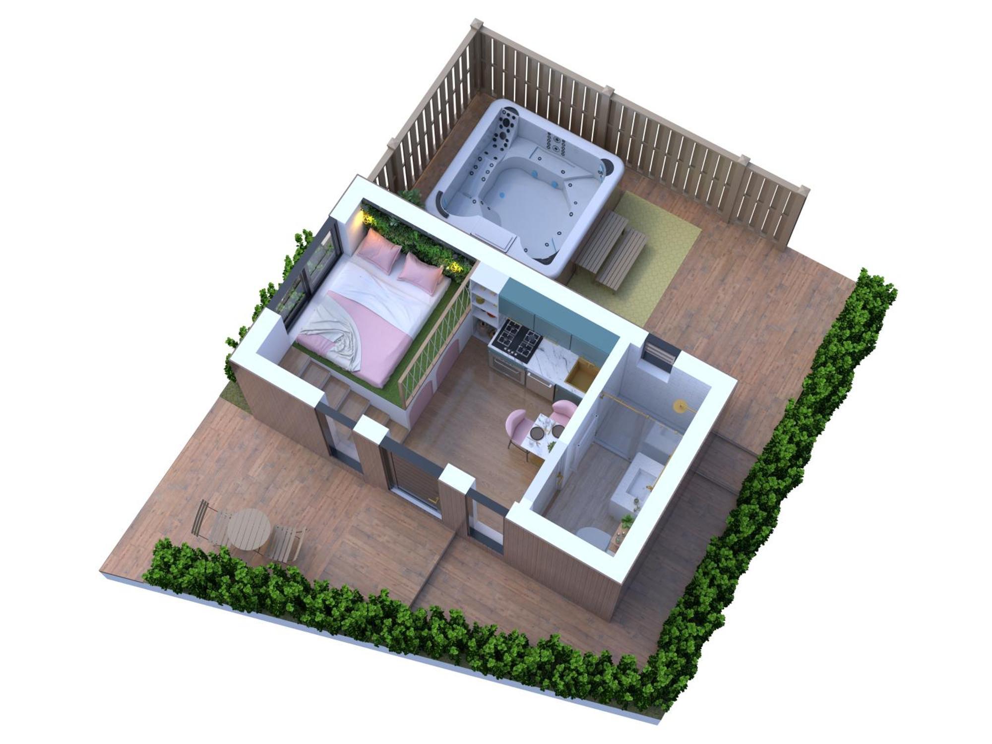 Studio Les 2 Fees - Jacuzzi - Deco Feerique Montfort-sur-Meu Luaran gambar